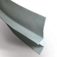 Rubber tile flange example