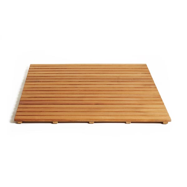 teak shower mat