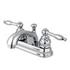 Elegant centerset lavatory faucet