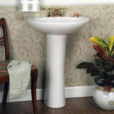 Porcelain pedestal bathroom sink