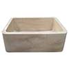 Natural marble apron front sink