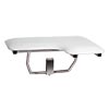 L-shaped folding shower bench