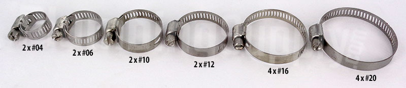 16 piece set of mini clamps