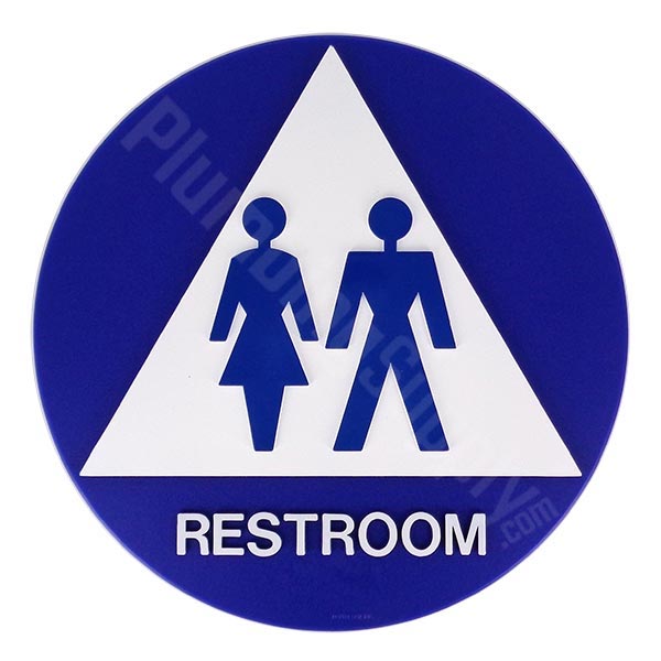 unisex bathroom sign