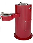 Chilled double bowl pedestal drinking fountain