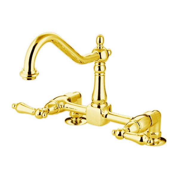 Polished Brass deck mount kitchen faucet