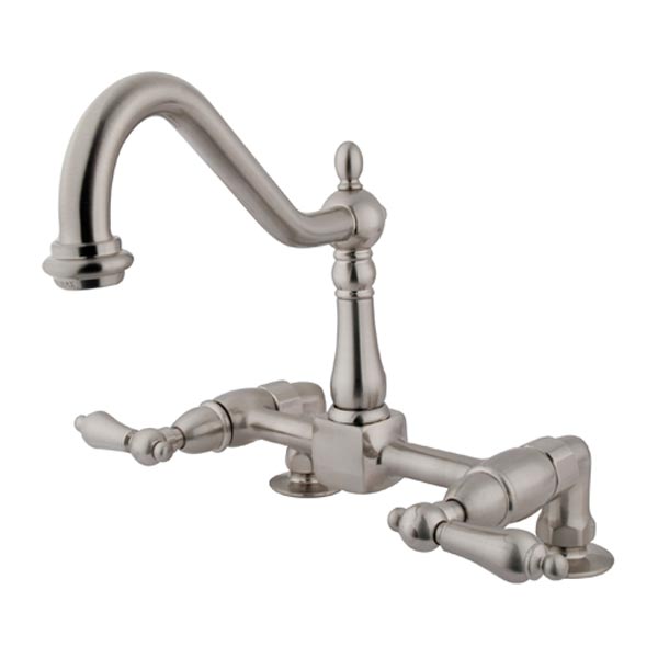 Satin Nickel deck mount kitchen faucet
