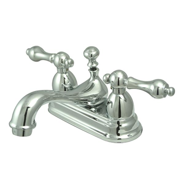Chrome two handle bathroom faucet