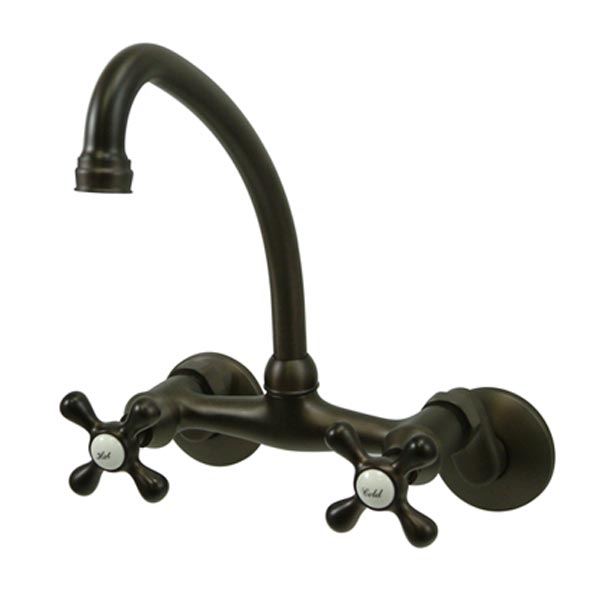 Oil Rubbed Bronze high arch wall mount kitchen faucet