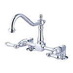 Victorian bridge-style designer kitchen faucet