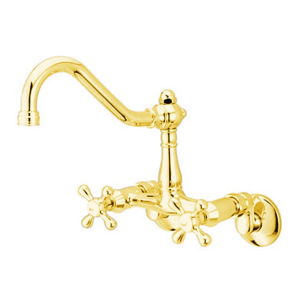 EOD polished brass luxury wall mount kitchen faucet