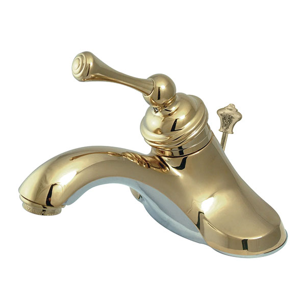 Jaclo polished brass single handle bathroom faucet