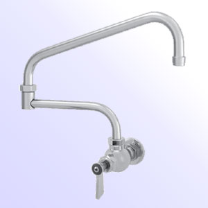 Fisher one handle single hole wall mount faucet with double jointed swing spout - Meets federal safe drinking water act standards