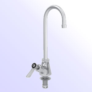 Fisher one handle single hole deck mount faucet with swivel/rigid gooseneck spout - Meets federal safe drinking water act standards