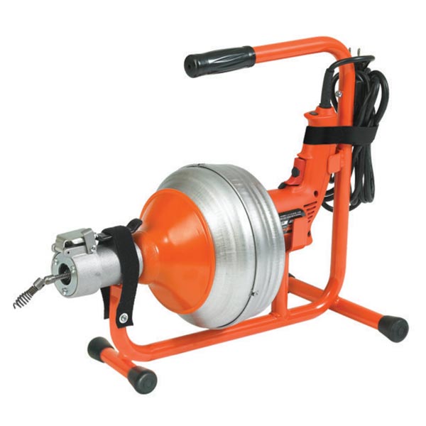 Handy Stand for Drill Style Drain Cleaners