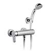 Outdoor hot/cold pet shower