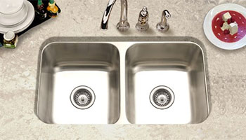 Houzer Elite series ED-3108 equal double bowl undermount kitchen sink