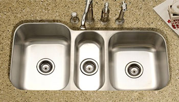 Houzer Medallion Gourmet series three bowl undermount kitchen sink