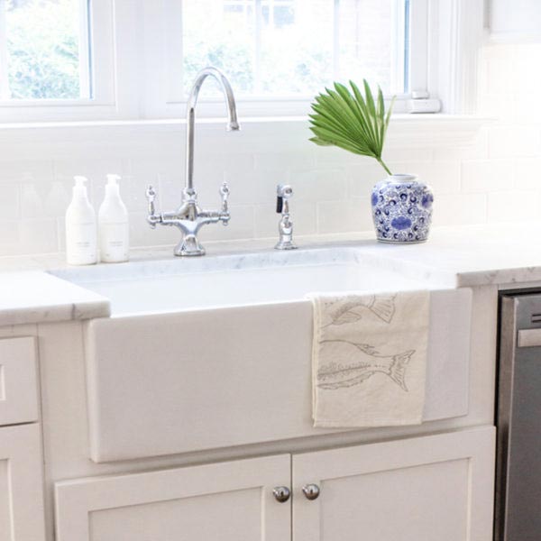 Fireclay kitchen sink